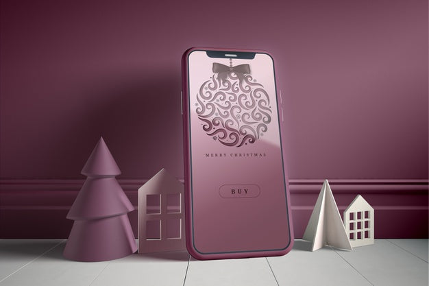 Modern Device On Floor With House Pieces In Miniature Psd