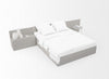 Modern Double Bed Mockup Isolated Psd