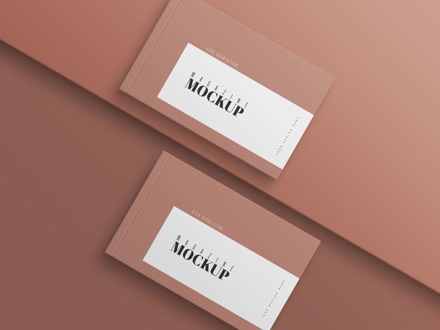 Modern Double Magazine Mockup Psd