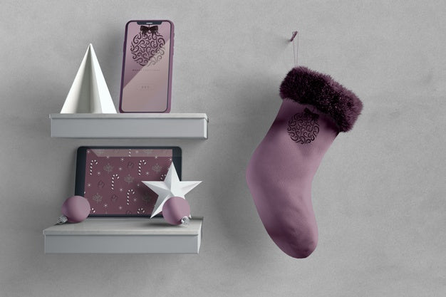 Modern Electronic Devices On Shelf Psd