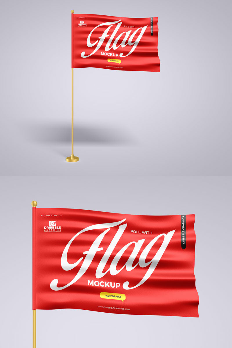 Modern Flag Mockup