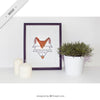Modern Frame Image With Candles And Flowerpot Psd