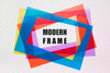 Modern Frames Mock-Up In Layers Of Colour Psd