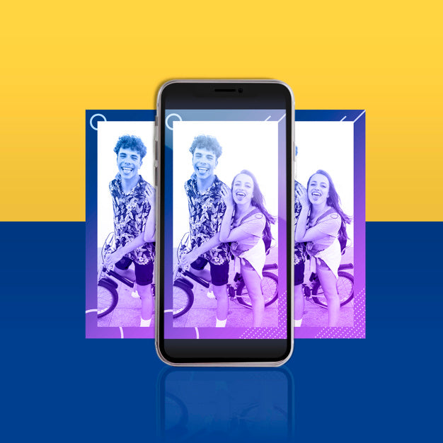 Modern Instagram Post Template With Smartphone Psd