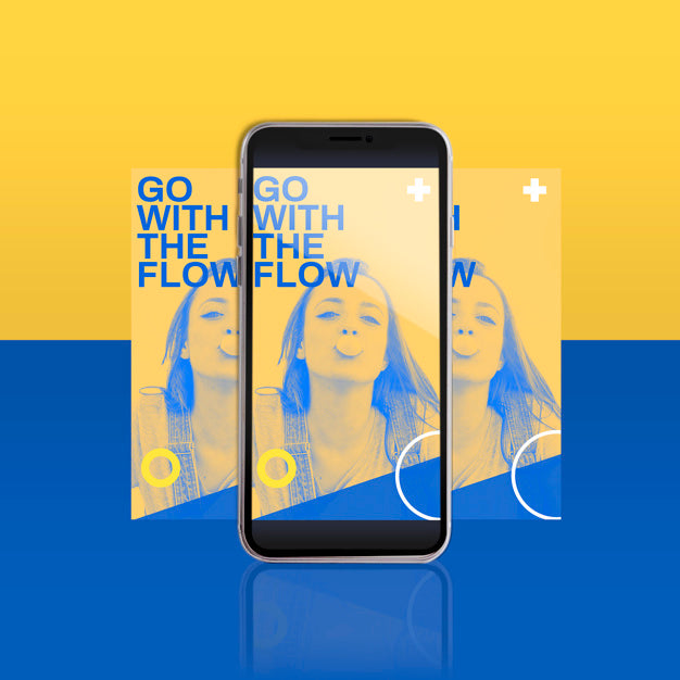 Modern Instagram Post Template With Smartphone Psd