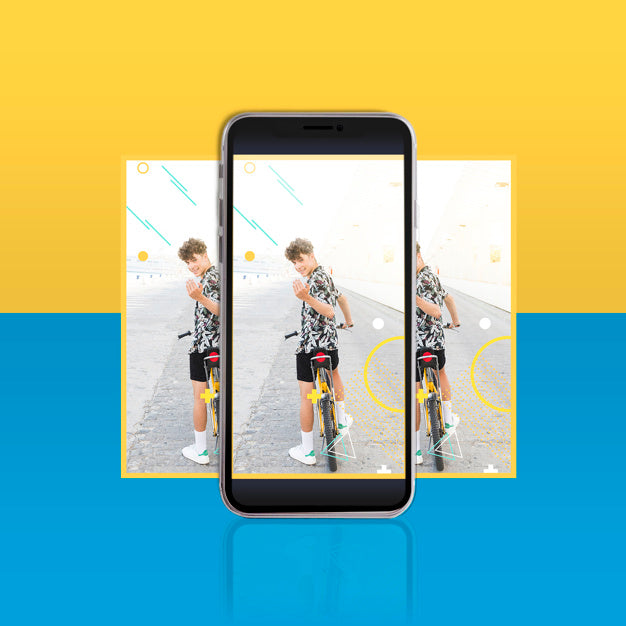 Modern Instagram Post Template With Smartphone Psd