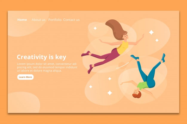 Modern Landing Page Mockup Psd