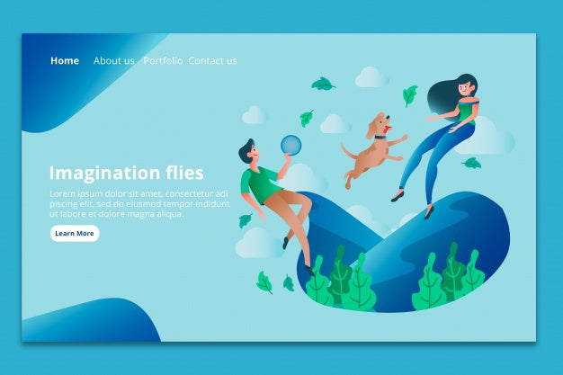 Modern Landing Page Mockup Psd