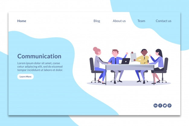 Modern Landing Page Mockup Psd