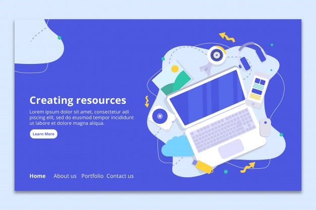 Modern Landing Page Mockup Psd