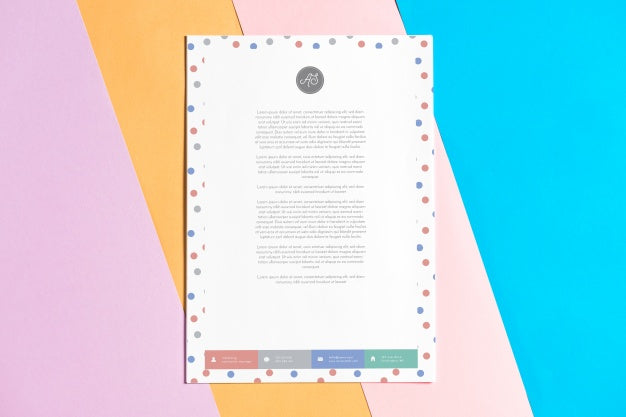Modern Letterhead Mockup Psd