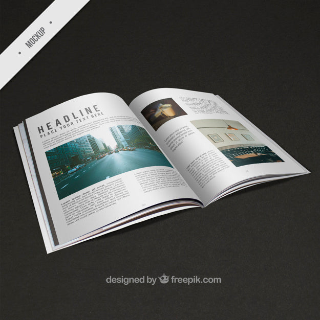 Modern Mockup of a Business Magazine