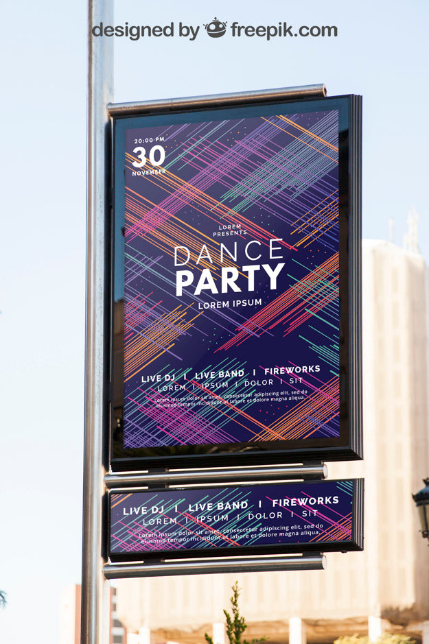 Modern Mupi Mockup Template Psd