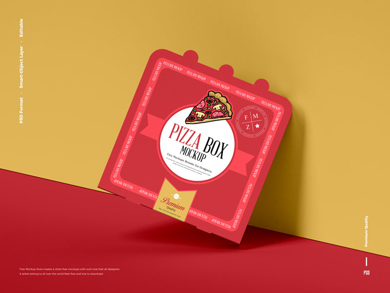 Modern Packaging Pizza Box Mockup