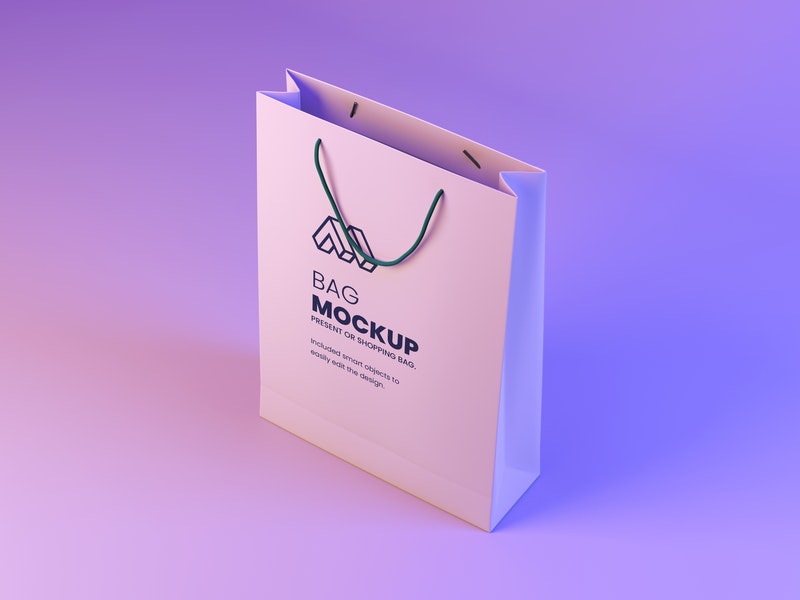 Modern Paper Bag Psd Mockup