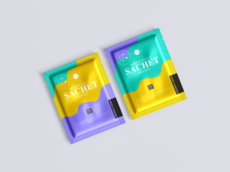 Modern Pouch Sachet Mockup