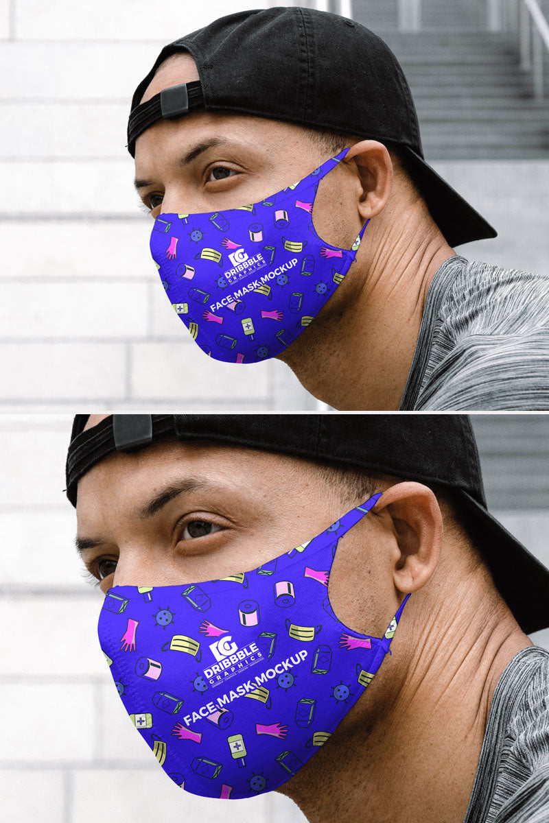 Modern Psd Face Mask Mockup