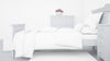Modern Single Bed Mockup In Bright Bedroom Psd