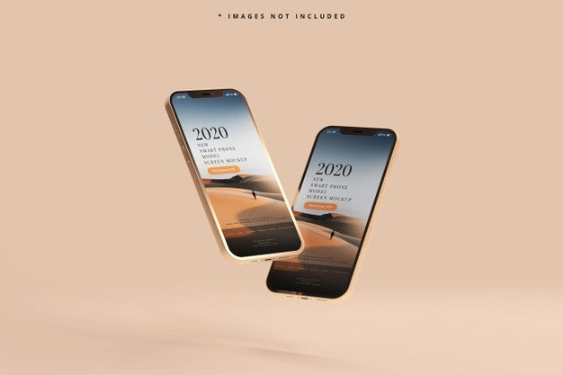 Modern Smart Phones Mockup Psd