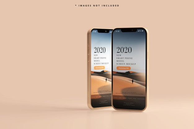 Modern Smart Phones Mockup Psd