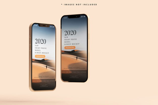 Modern Smart Phones Mockup Psd
