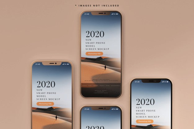 Modern Smart Phones Mockup Psd