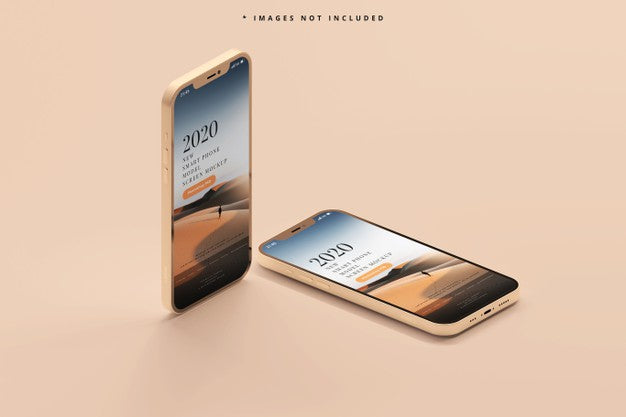 Modern Smart Phones Mockup Psd