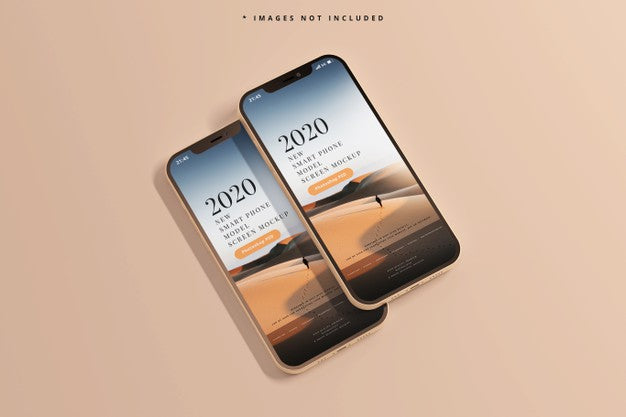 Modern Smart Phones Mockup Psd