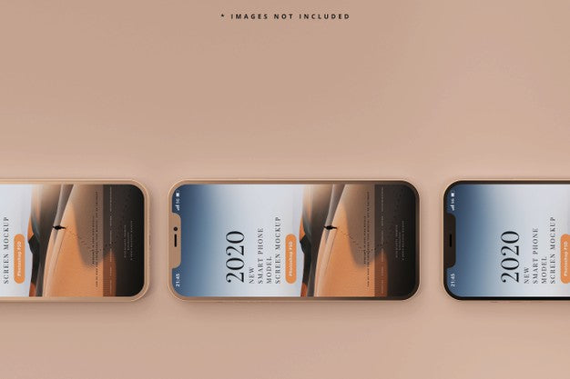 Modern Smart Phones Mockup Psd