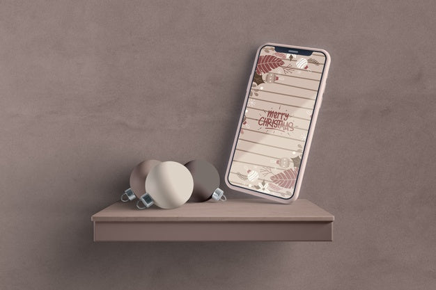 Modern Smartphone On Shelf Mock-Up Psd