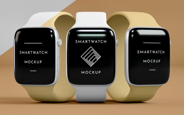 Modern Smartwatches With Screen Mock-Up Psd
