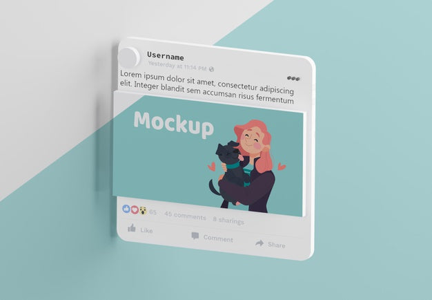 Modern Social Media App Interface Mock-Up Psd