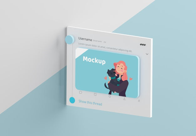 Modern Social Media App Interface Mock-Up Psd