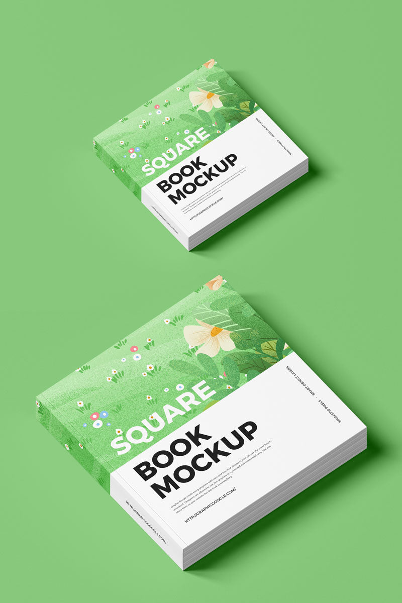 Modern Square Book Mockup