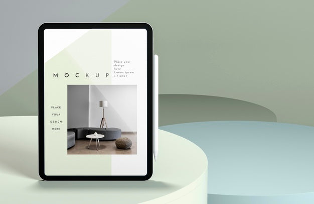 Modern Tablet Mock-Up Presentation With Copy Space Psd