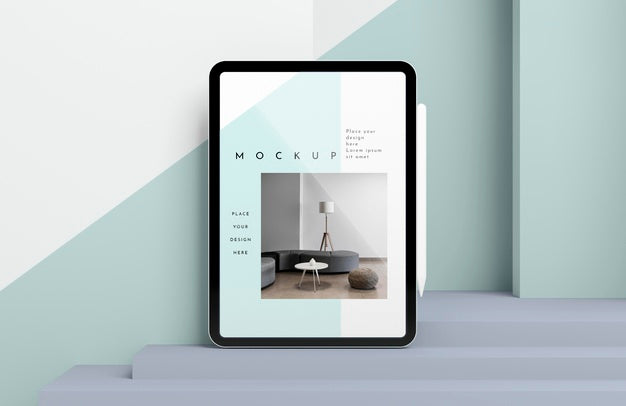 Modern Tablet Mock-Up With Pen Presentation Psd