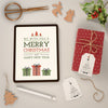 Modern Tablet With Merry Christmas Message Psd