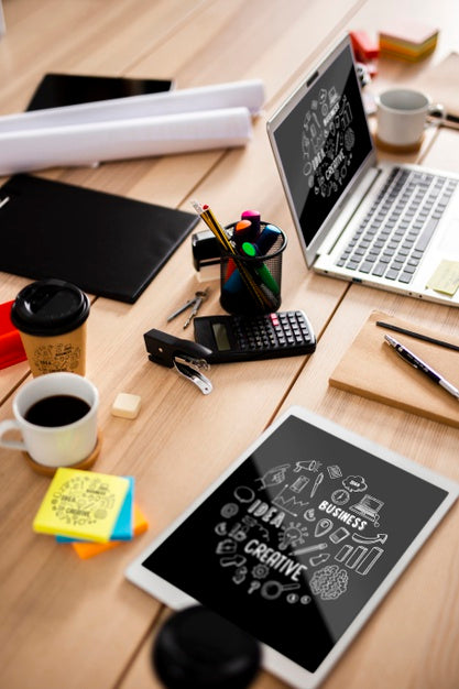 Modern Technology Devices On Desk Psd