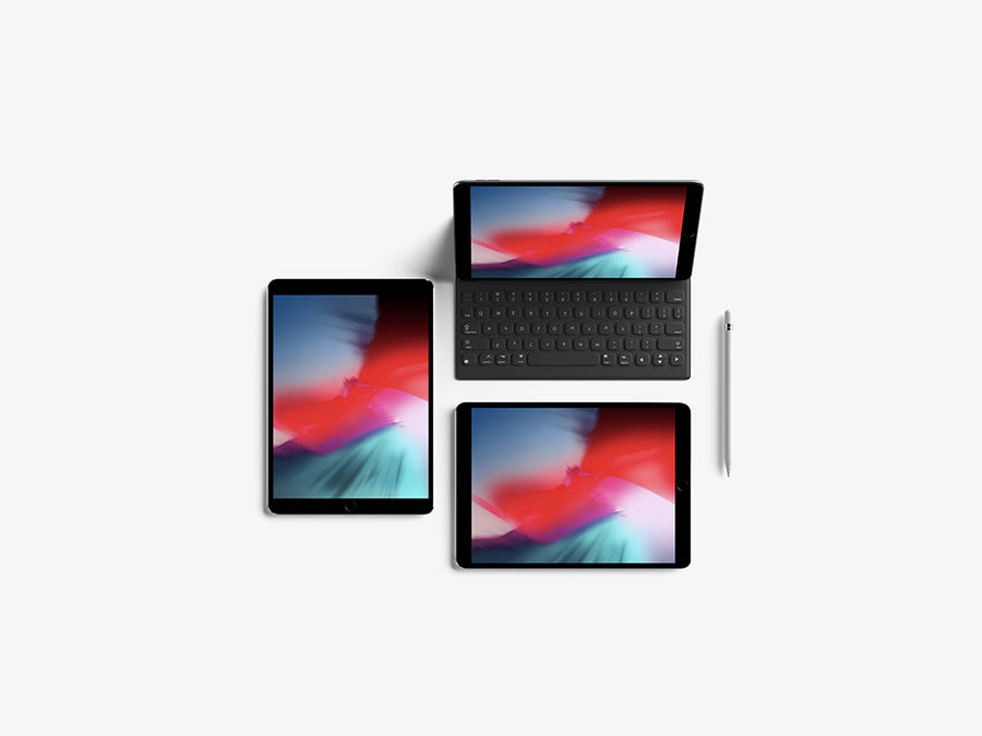 Modern Top View Ipad Pro 10.5-Inch Mockup