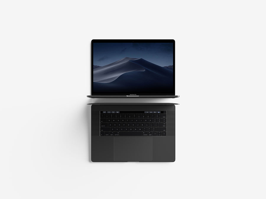 Modern Top View Macbook Pro Mockup