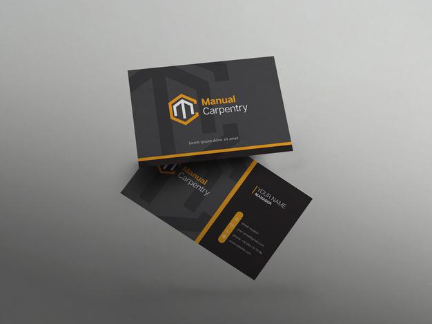 Modern Visit Card Mockup Template With Elegant Design Psd