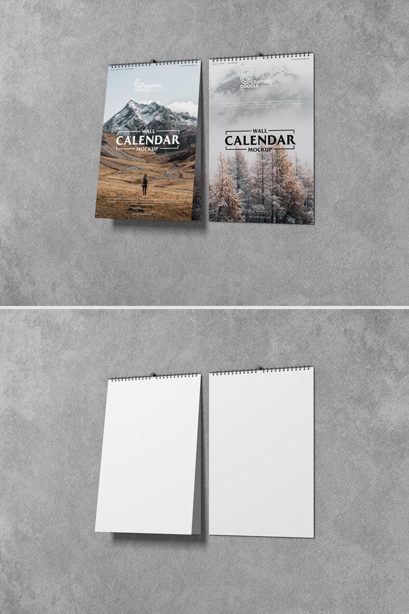 Modern Wall Calendar Mockup Psd