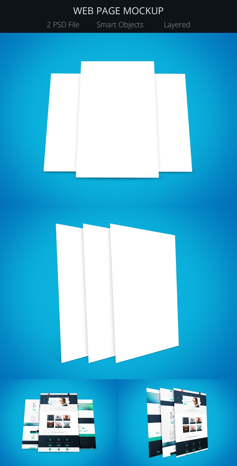 Modern Web Page Mockups