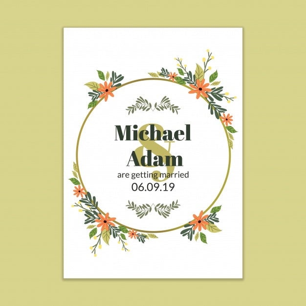 Modern Wedding Invitation Mockup Psd