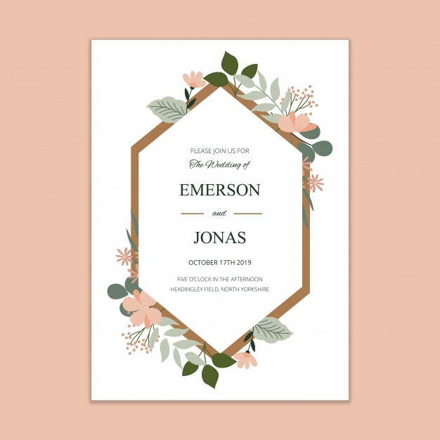 Modern Wedding Invitation Mockup Psd