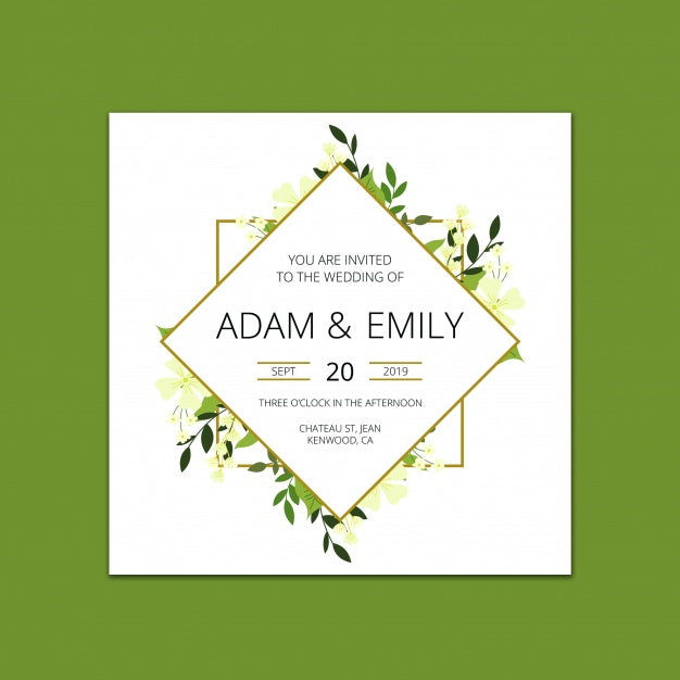 Modern Wedding Invitation Mockup Psd