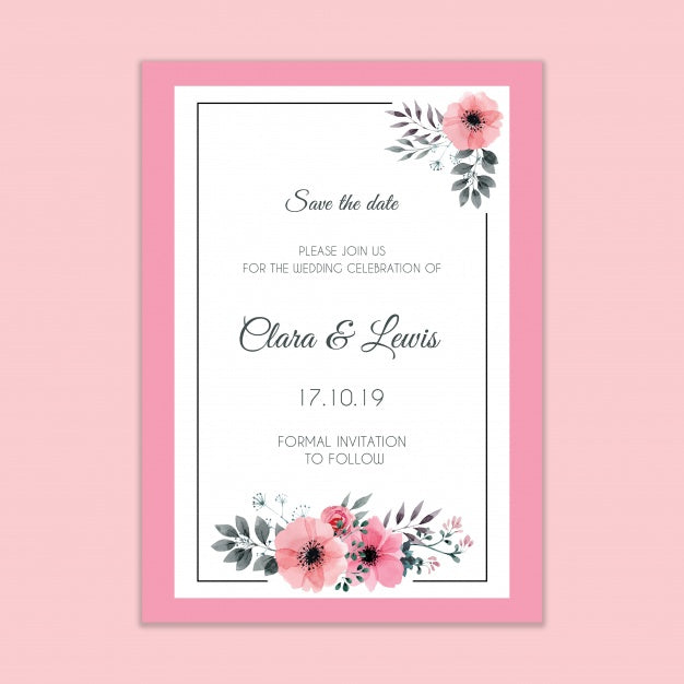 Modern Wedding Invitation Mockup Psd