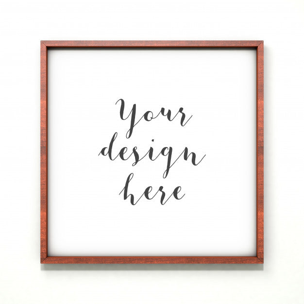 Modern Wood Frame Mockup Psd