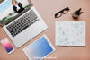 Modern Workspace Mockup With Laptop And Tablet Psd