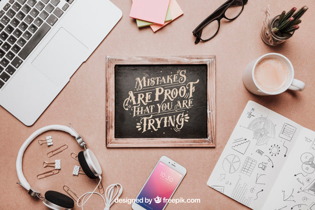 Modern Workspace Mockup With Slate Psd